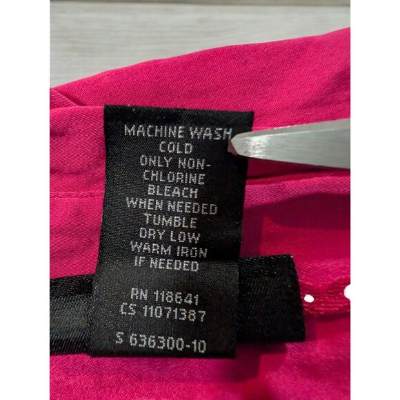 Lane Bryant Plus Size 20 Hot Fuchsia Long Seeve Button-Up Blouse Top Shirt Vtg - Picture 3 of 6